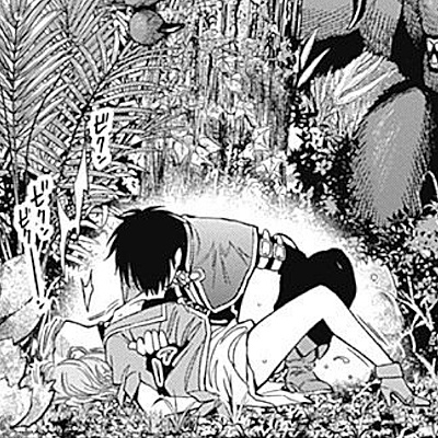 義武の腕の中で仰け反り痙攣イキしているレヴェラネ