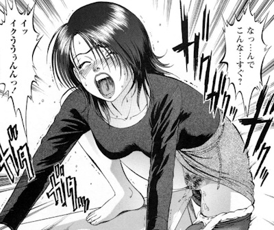 机の角にクリトリスを擦りつけてイク女教師