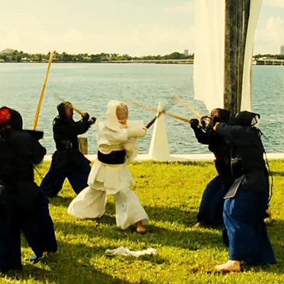 剣道の修行をするジャンニ